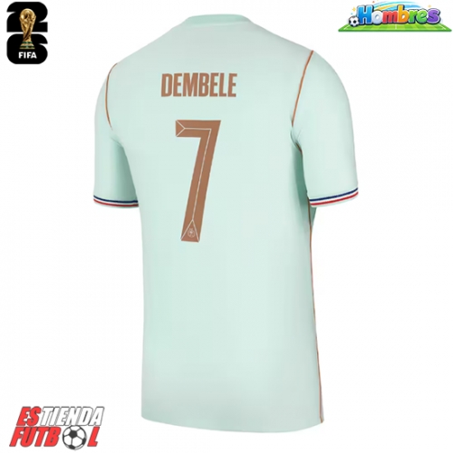 Francia Ousmane Dembele #7 Segunda Equipación Mundial 2026 Manga Corta